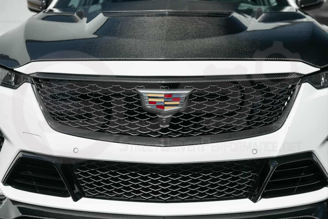 2022-2024 Cadillac CT5-V Blackwing | Factory Style Carbon Fiber Front Bumper Grille Insert Trim Surrounding Replacement (Upper and/or Lower)